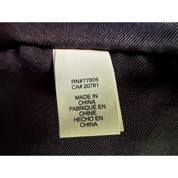 Tommy Hilfiger Nautical Anchor Canvas Tote Bag Navy & Green with Brown Handles - Picture 11 of 12